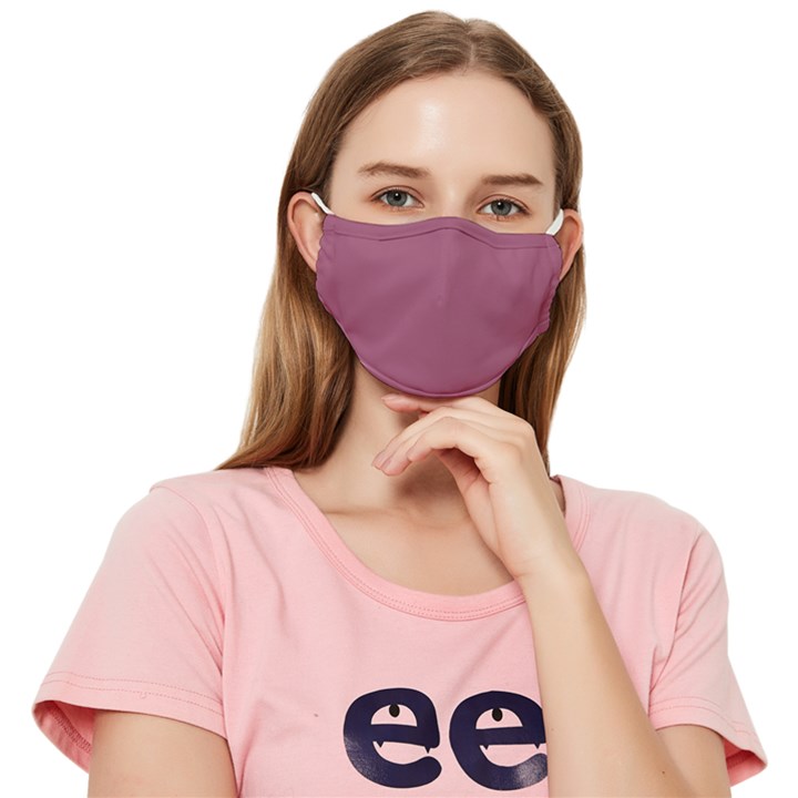 Solid Color Mauve Fitted Cloth Face Mask (Adult)