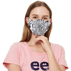 Zebra Stripes Pattern Fitted Cloth Face Mask (adult)