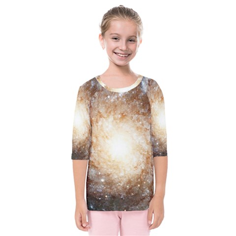 Galaxy Space Kids  Quarter Sleeve Raglan Tee by Sabelacarlos