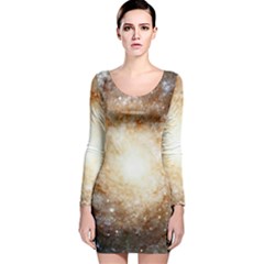 Galaxy Space Long Sleeve Velvet Bodycon Dress