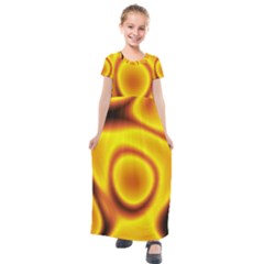 Golden Honey Kids  Short Sleeve Maxi Dress by Sabelacarlos