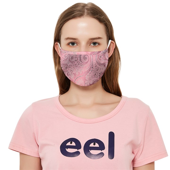 Pink Feather Spirals Cloth Face Mask (Adult)