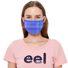 Blue Purple Madras Plaid Cloth Face Mask (adult)