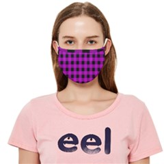 Purple Black Buffalo Plaid Cloth Face Mask (adult)