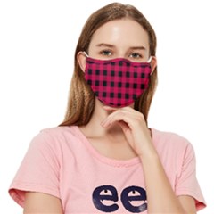 Dark Pink Buffalo Plaid Fitted Cloth Face Mask (adult)