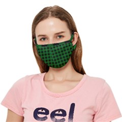 Green And Black Buffalo Plaid Crease Cloth Face Mask (adult)