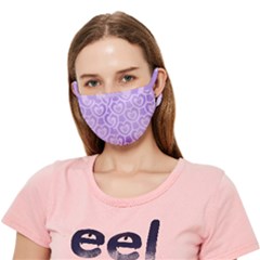 Pastel Purple Hearts Crease Cloth Face Mask (adult)