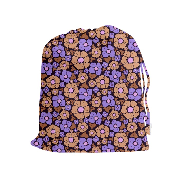 Nostalgic flowers Drawstring Pouch (XL)