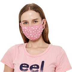 Pink And White Hearts Crease Cloth Face Mask (adult)