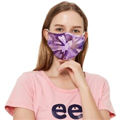 Purple Floral Print Fitted Cloth Face Mask (adult) by SpinnyChairDesigns