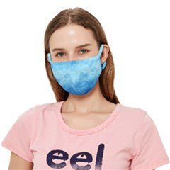 Blue Marble Texture Crease Cloth Face Mask (adult)