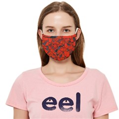 Red Grey Mosaic Pattern Cloth Face Mask (adult)