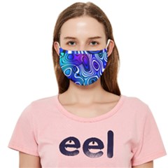 Blue Purple Swirls Cloth Face Mask (adult)