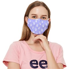 Pastel Purple Paw Prints Fitted Cloth Face Mask (adult)