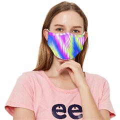 Purple Green Blue Tie Dye Pattern Fitted Cloth Face Mask (adult)