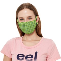 Green Polka Dots Crease Cloth Face Mask (adult)