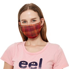 Red Madras Plaid Crease Cloth Face Mask (adult)