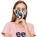 Black and White Swirl Fitted Cloth Face Mask (Adult) View1