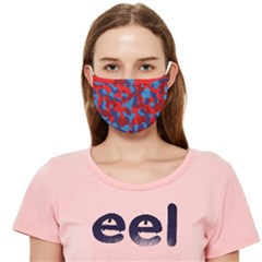 Red And Blue Camouflage Cloth Face Mask (adult)