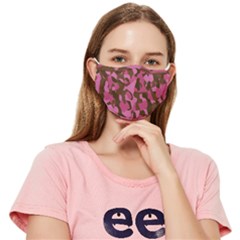 Pink Brown Camouflage Fitted Cloth Face Mask (adult)