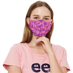 Purple Pink Camouflage Fitted Cloth Face Mask (adult)