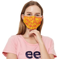 Orange Yellow Camouflage Fitted Cloth Face Mask (adult) by SpinnyChairDesigns