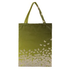 Yellow, Gold Gradient Butterflies Pattern, Cute Insects Theme Classic Tote Bag by Casemiro