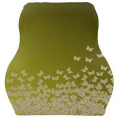 Yellow, Gold Gradient Butterflies Pattern, Cute Insects Theme Car Seat Velour Cushion  by Casemiro