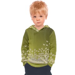 Yellow, Gold Gradient Butterflies Pattern, Cute Insects Theme Kids  Overhead Hoodie