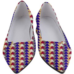 Colorful Triangles Pattern, Retro Style Theme, Geometrical Tiles, Blocks Women s Block Heels  by Casemiro