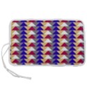 Colorful triangles pattern, retro style theme, geometrical tiles, blocks Pen Storage Case (M) View1