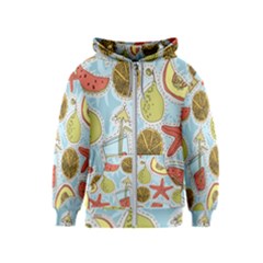 Tropical Pattern Kids  Zipper Hoodie by GretaBerlin