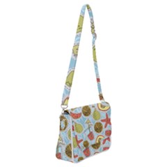 Tropical Pattern Shoulder Bag With Back Zipper by GretaBerlin