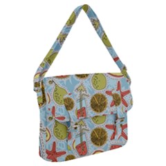 Tropical Pattern Buckle Messenger Bag