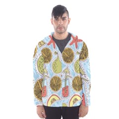 Tropical Pattern Men s Hooded Windbreaker