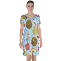 Tropical Pattern Short Sleeve Nightdress by GretaBerlin