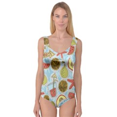 Tropical Pattern Princess Tank Leotard 