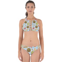 Tropical Pattern Perfectly Cut Out Bikini Set by GretaBerlin