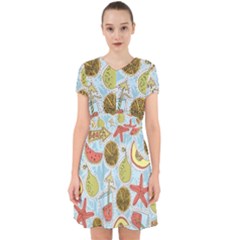 Tropical Pattern Adorable In Chiffon Dress by GretaBerlin