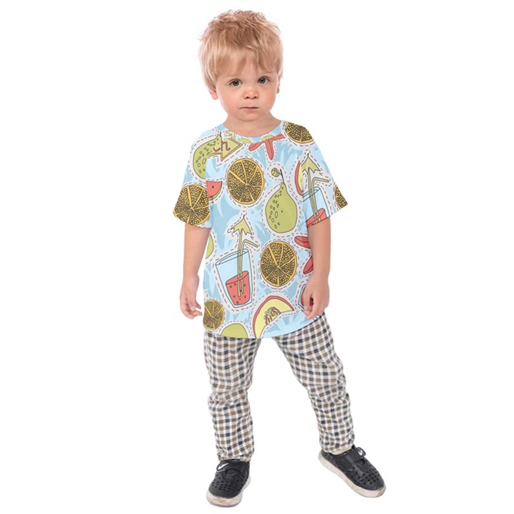 Tropical pattern Kids  Raglan Tee