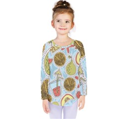 Tropical Pattern Kids  Long Sleeve Tee