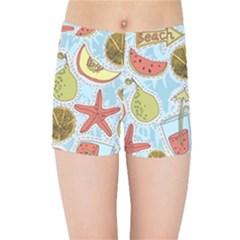 Tropical Pattern Kids  Sports Shorts by GretaBerlin