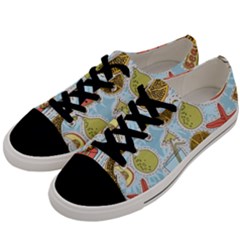 Tropical Pattern Men s Low Top Canvas Sneakers by GretaBerlin