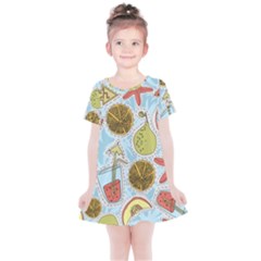 Tropical Pattern Kids  Simple Cotton Dress by GretaBerlin