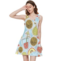 Tropical Pattern Inside Out Racerback Dress