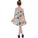 Tropical pattern Kids  Shoulder Cutout Chiffon Dress View2