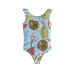 Tropical Pattern Kids  Frill Swimsuit by GretaBerlin