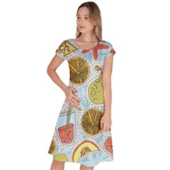 Tropical Pattern Classic Short Sleeve Dress