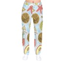 Tropical pattern Women velvet Drawstring Pants View1