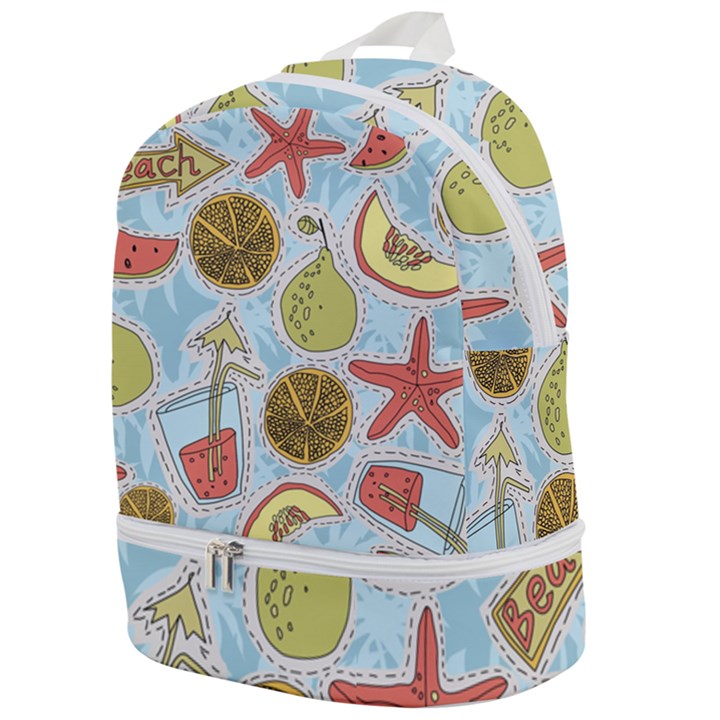 Tropical pattern Zip Bottom Backpack